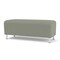 Lesro Siena Lounge Reception Loveseat Bench, Brushed Steel, OH Eucalyptus Upholstery SN6001 - alternate 2